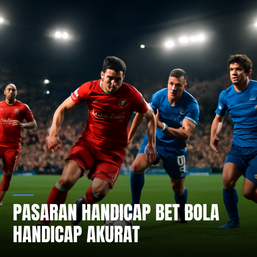 Gambar pertandingansi football menunjukkan para pemain di bawah sinar lampu stadion keseterahuani.