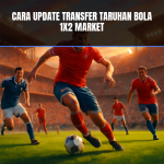 Image depicting an intense football match capturing the thrill of update transfer taruhan.